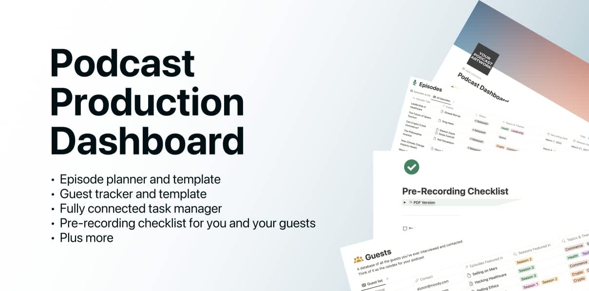 Podcast Production Dashboard