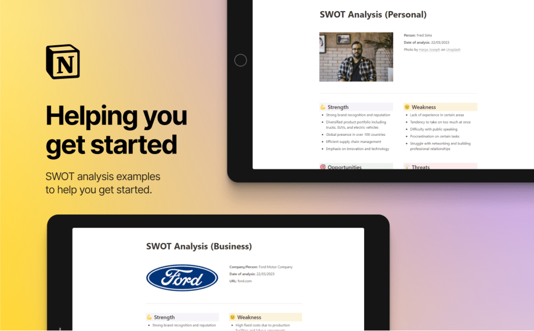 SWOT Analysis | Prototion | Get Notion Template