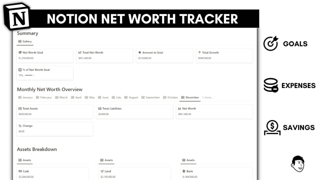 Notion Net Worth Tracker