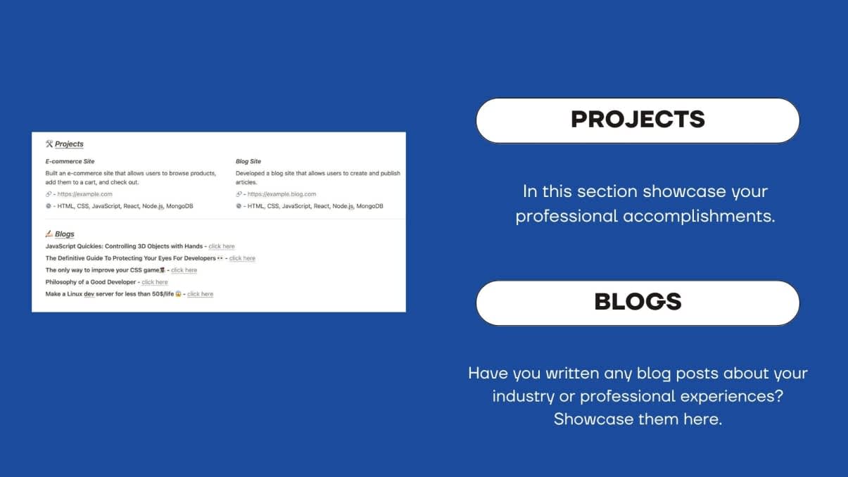 Basic Dev Portfolio | Prototion | Get Notion Template