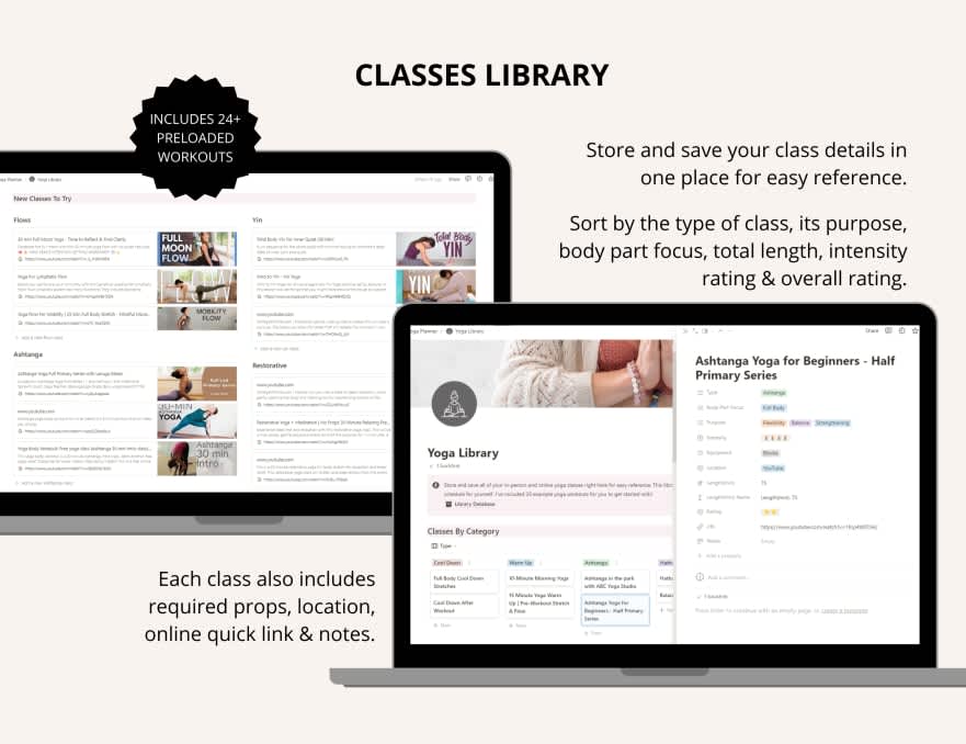 Yoga Planner | Prototion | Buy Notion Template