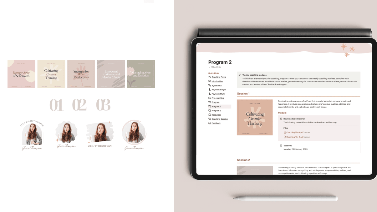 Coaching Portal | Prototion | Buy Notion Template