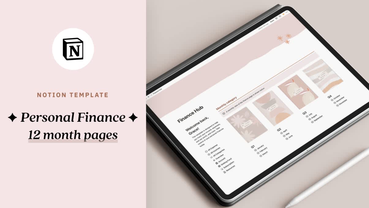 Finance Dashboard | Prototion | Buy Notion Template