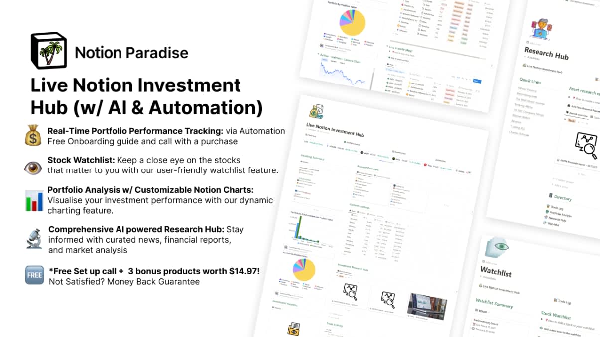 Live Notion Investment Hub | Prototion