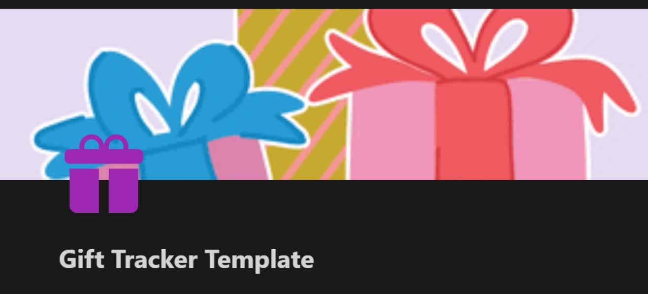 Gift Tracker Notion Template