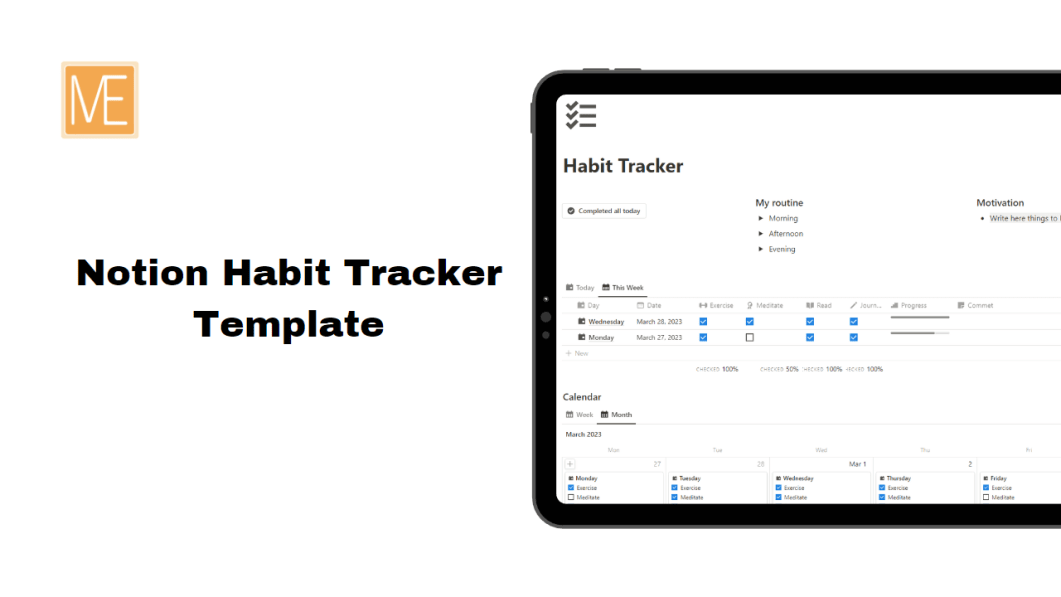 Habit Tracker a Notion Template