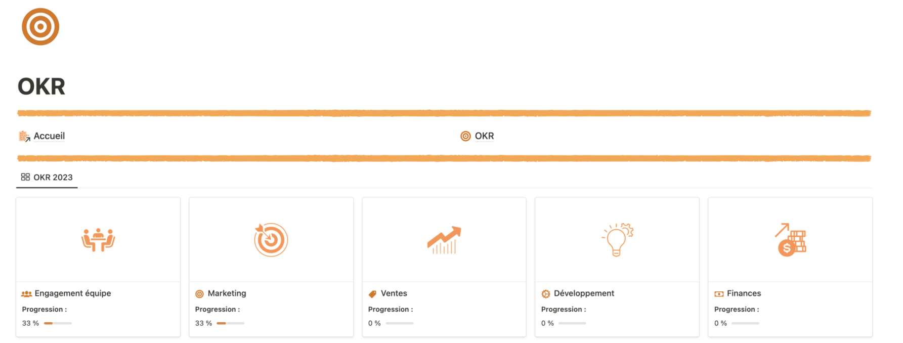 OKR Dashboard | Prototion | Buy Notion Template