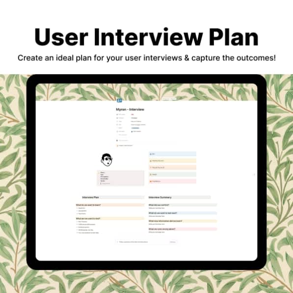 User Interview Plan