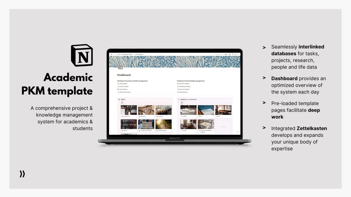 Academic PKM template | Prototion | Get Notion Template