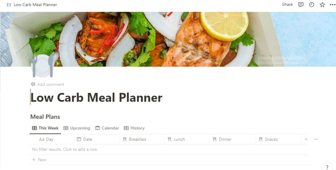 Low Carb Meal Planner