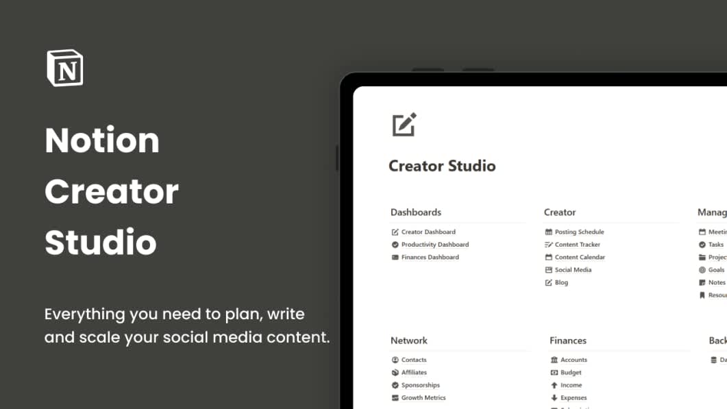 Notion Creator Studio