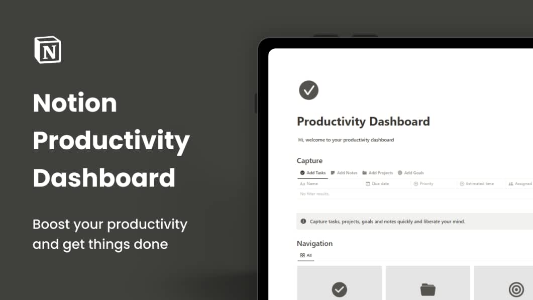 Notion Productivity Dashboard