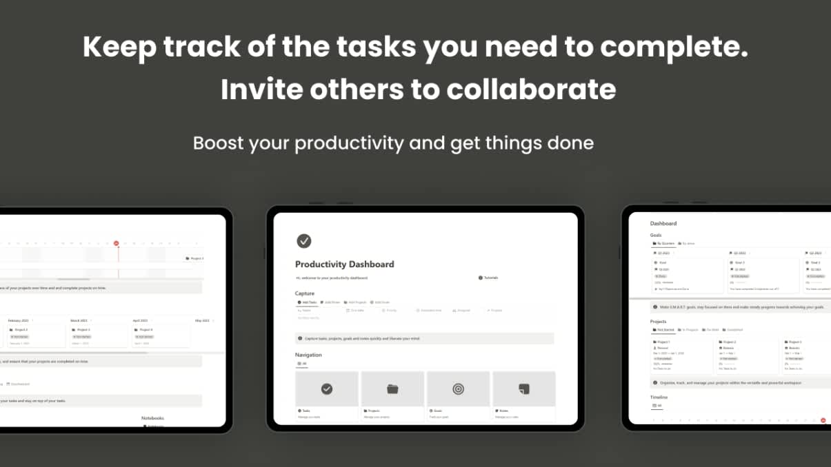 Notion Productivity Dashboard