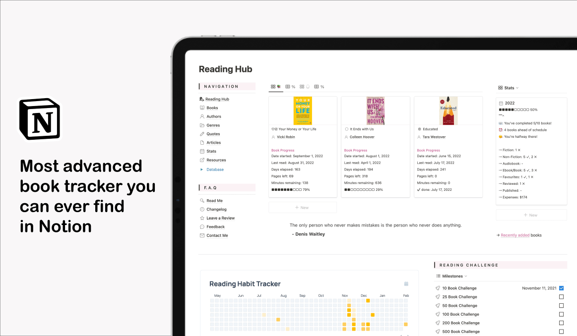 Ultimate Reading Hub | Prototion | Notion Template