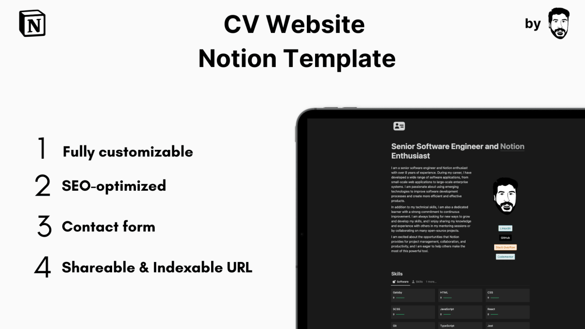 CV Website| Prototion| Notion Template