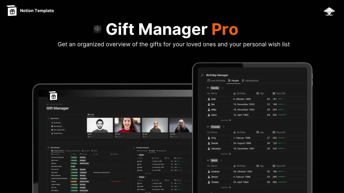 Gift Manager PRO