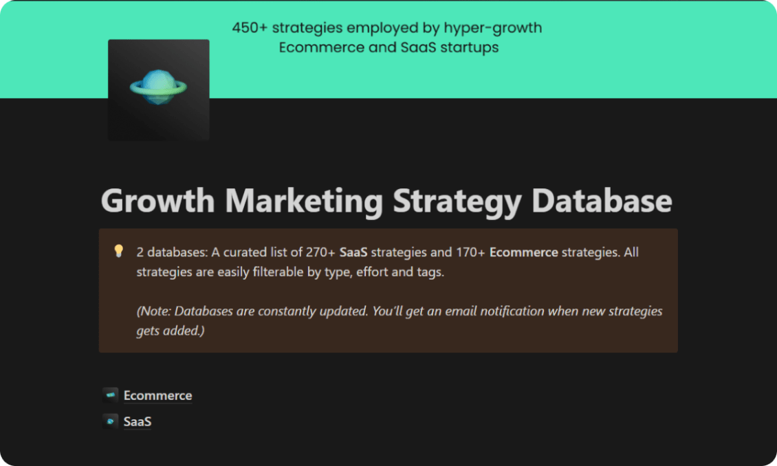 Growth Marketing Strategy Database | Prototion