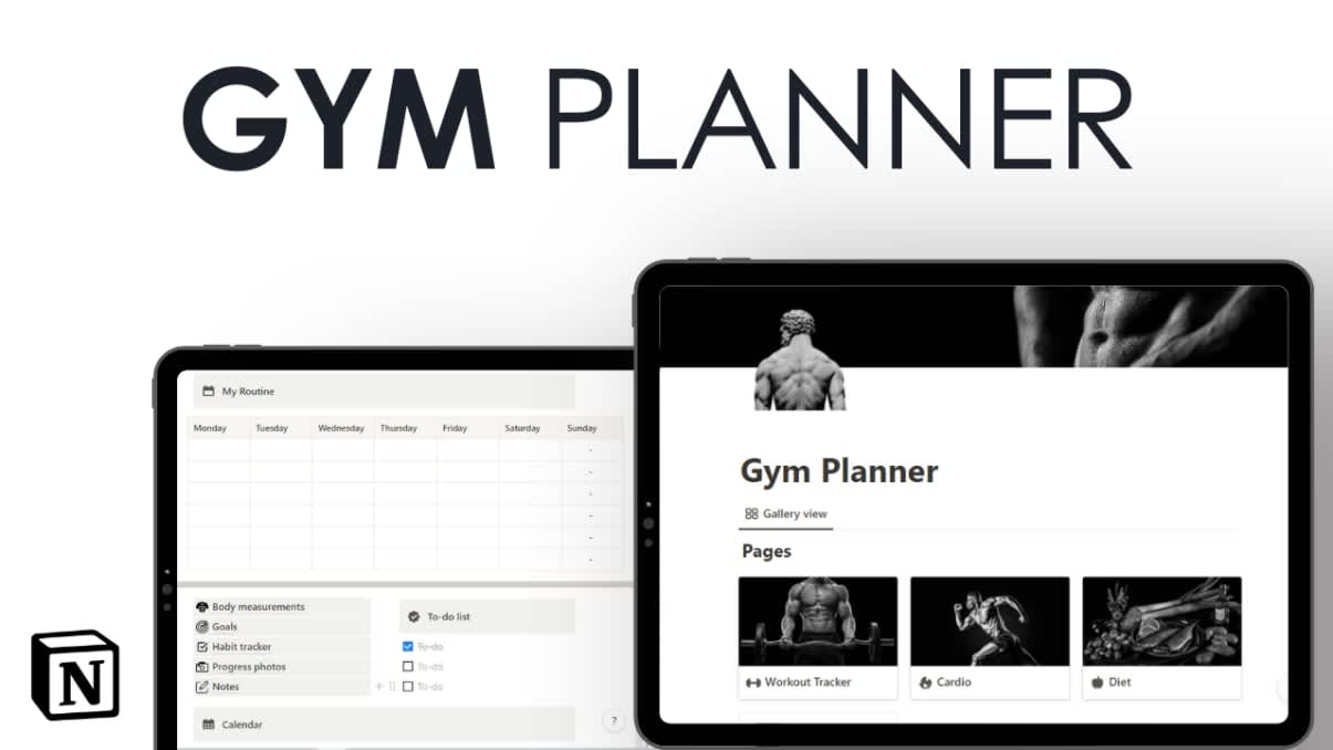 Gym planner | Prototion | Get Notion Template