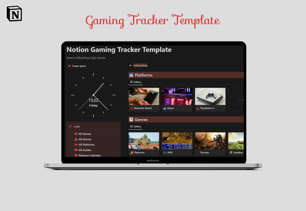 Notion Gaming Tracker | Prototion