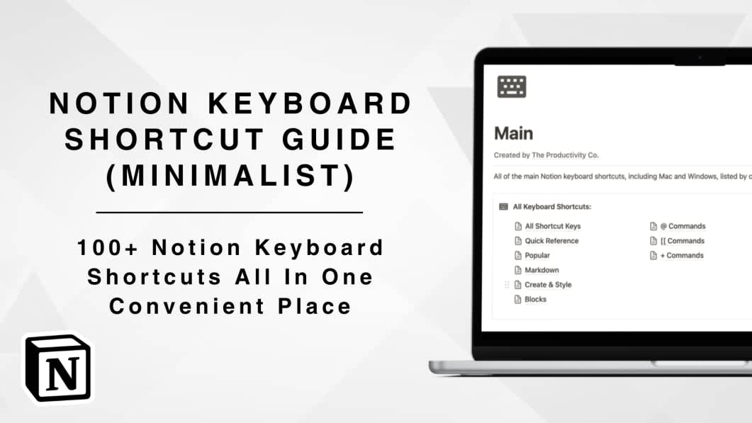 Minimalist Keyboard Shortcut Guide 