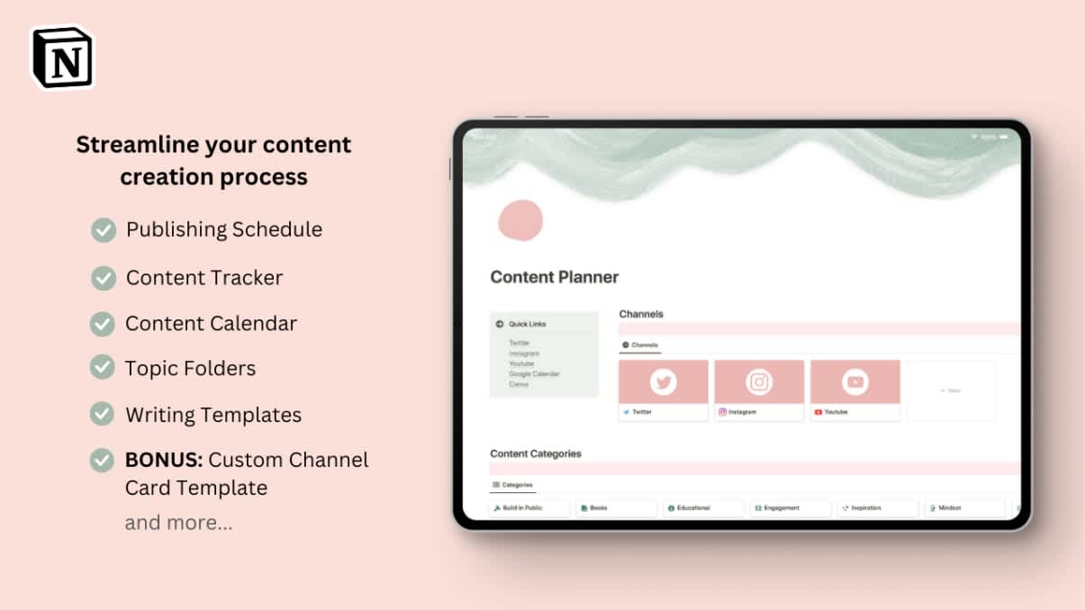 Content Planner | Prototion | Buy Notion Template
