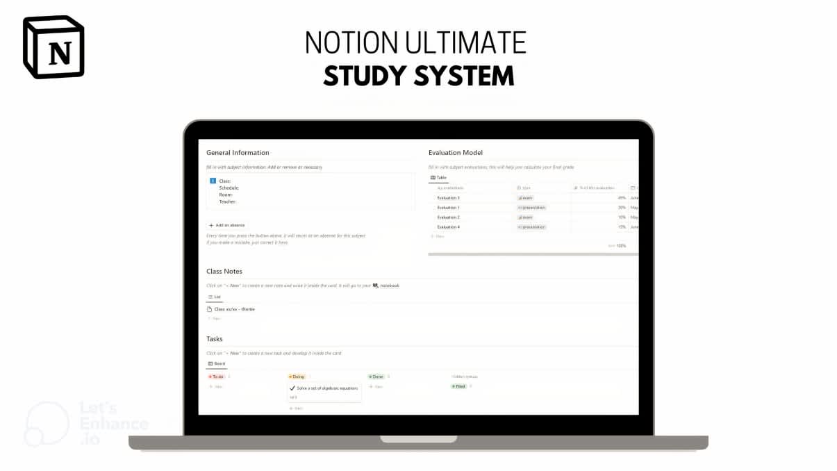 Notion Study System | Prototion | Buy Notion Template
