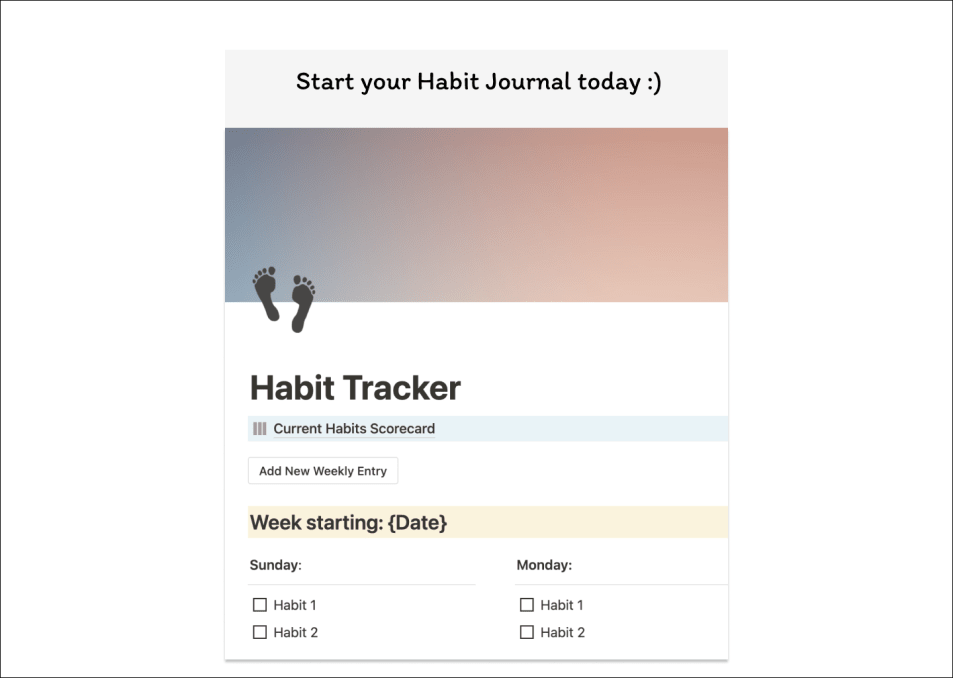 Habit Journal | Prototion | Get Notion Template
