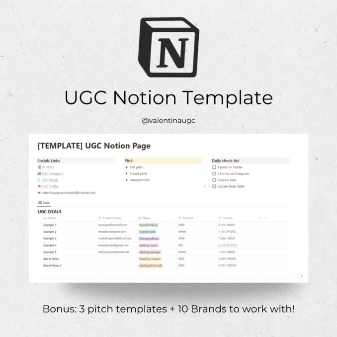 UGC Organizer Template + bonus | Prototion