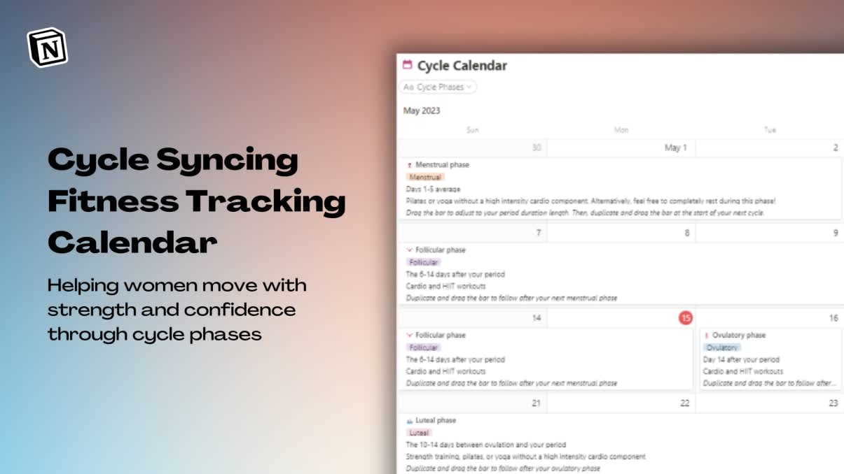 Cycle Syncing Fitness Tracker 