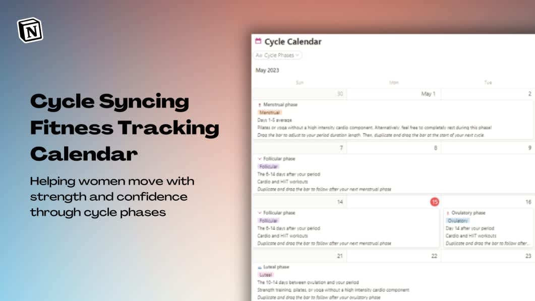 Cycle Syncing Fitness Tracker