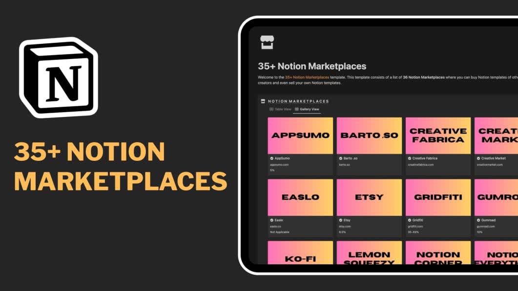 35+ Notion Marketplaces