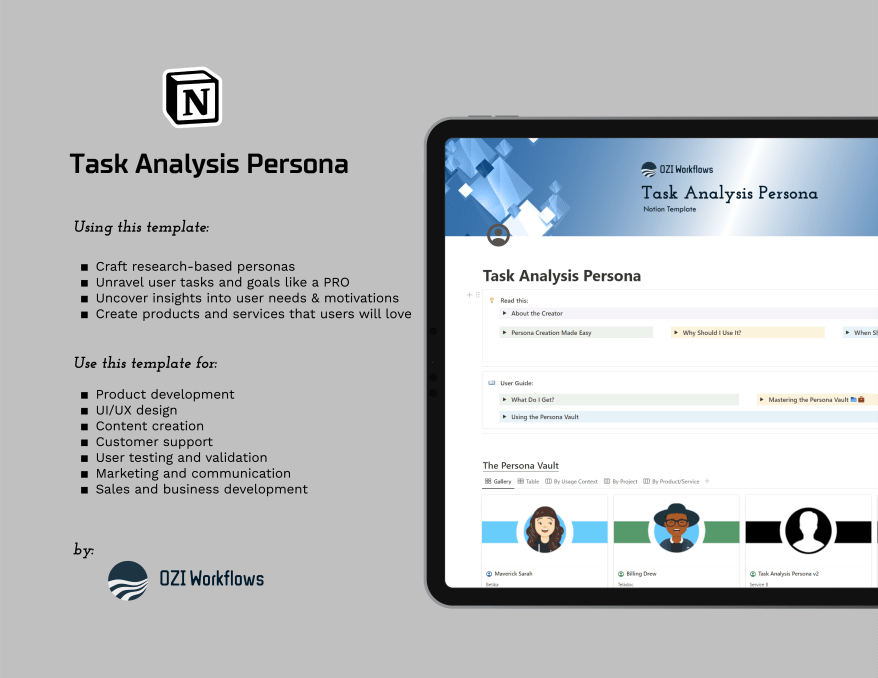 Task Analysis Persona | Prototion