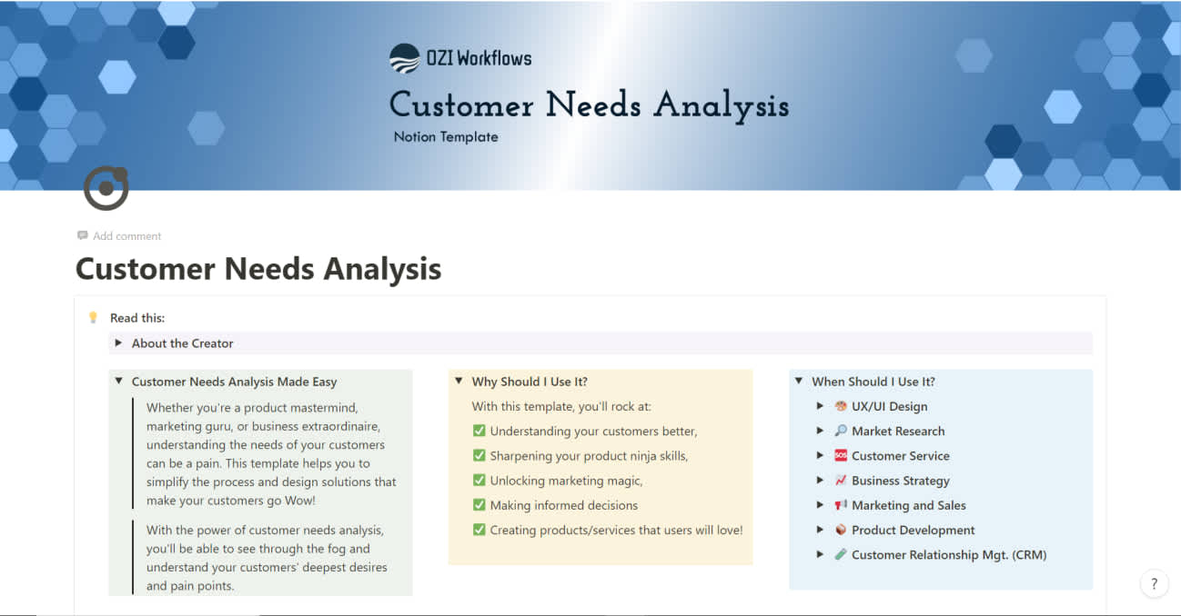 Customer Needs Analysis | Prototion