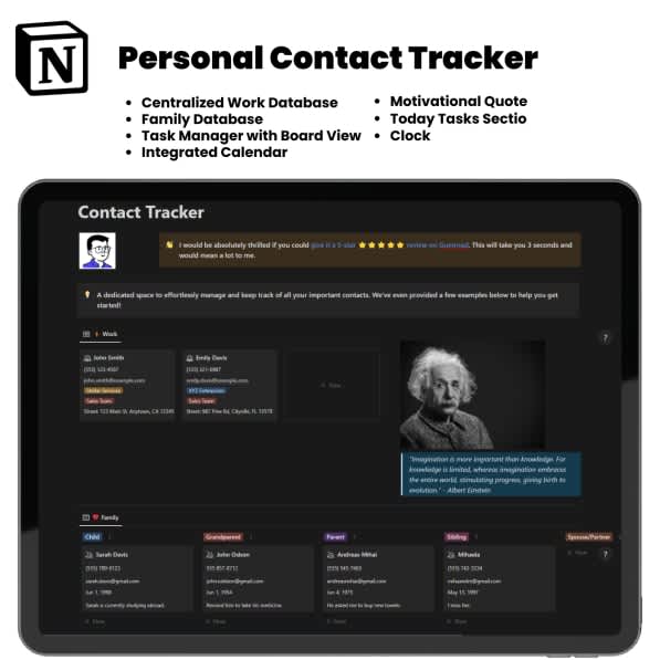 Personal Contact Tracker