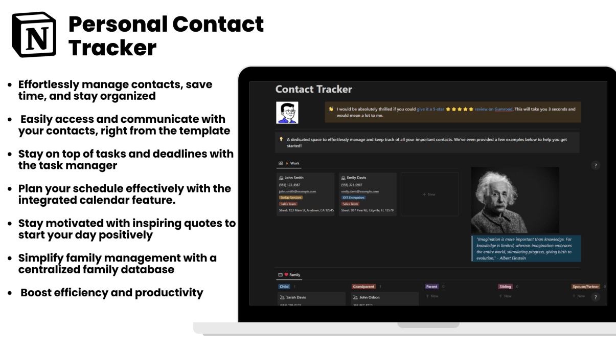 Personal Contact Tracker | Prototion