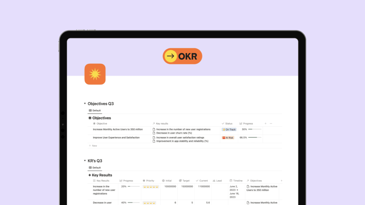 OKR Template | Prototion | Buy Notion Template