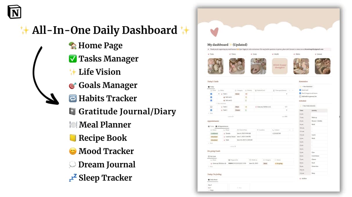 All-In-One Daily Dashboard 2.0 ✨