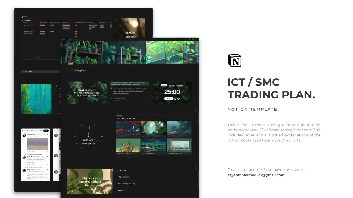 ICT / SMC Trading Plan & Journal - Notion