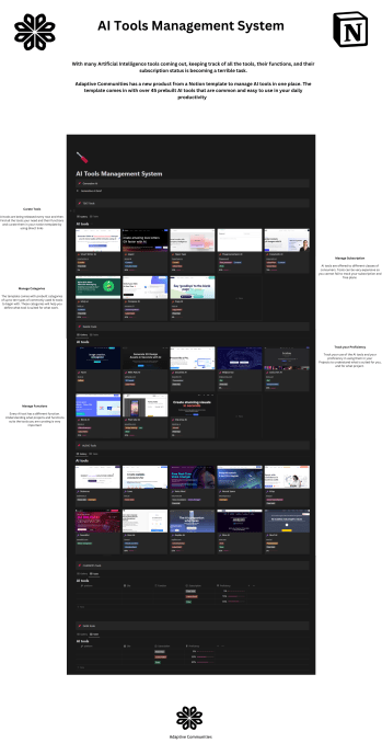 AI Tools Management System | Prototion