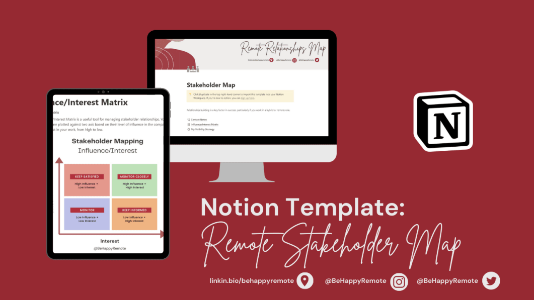 Remote Stakeholder Relationships Map