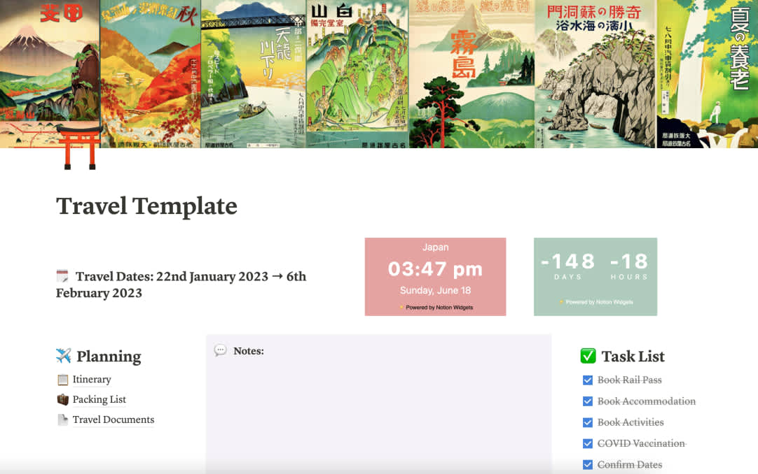 Travel Planner Template