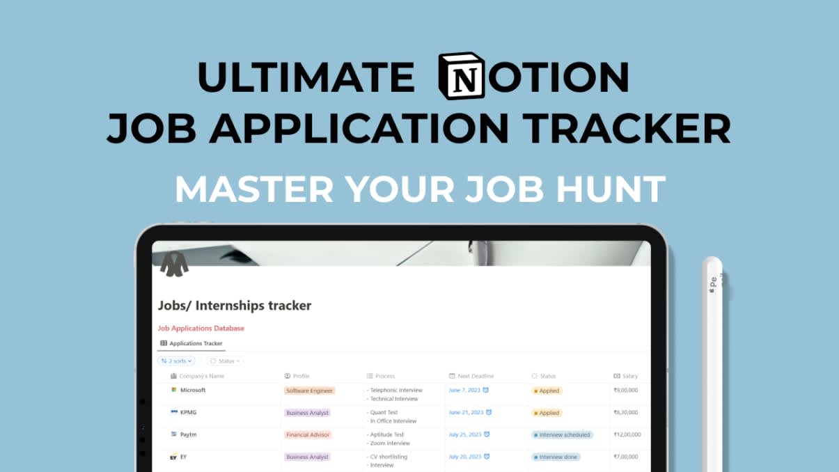 Notion Job Applications Tracker