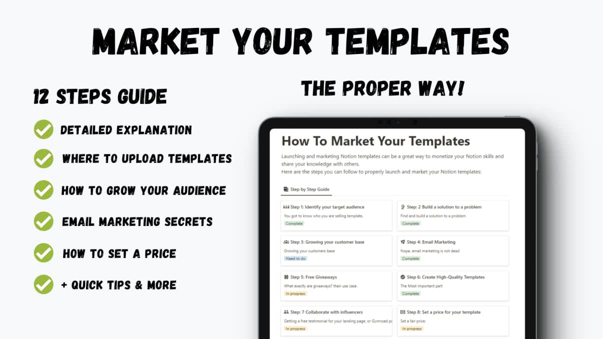 How To Market Your Notion Templates