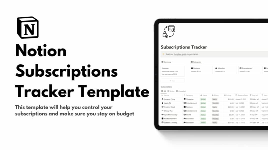 Subscriptions Tracker 