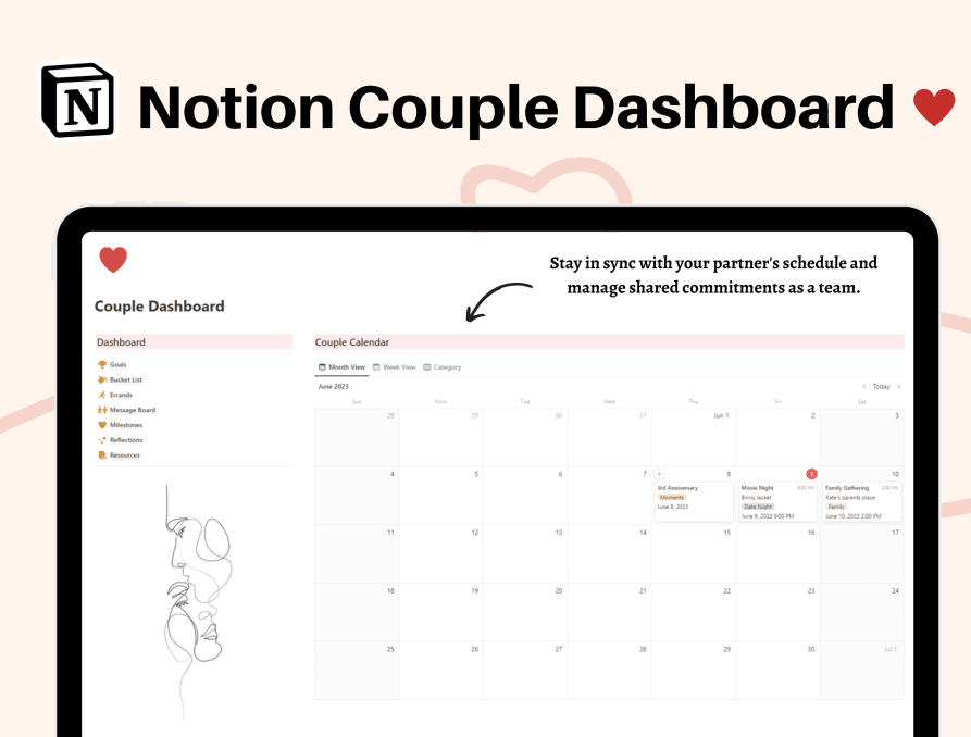 Notion Couple Dashboard