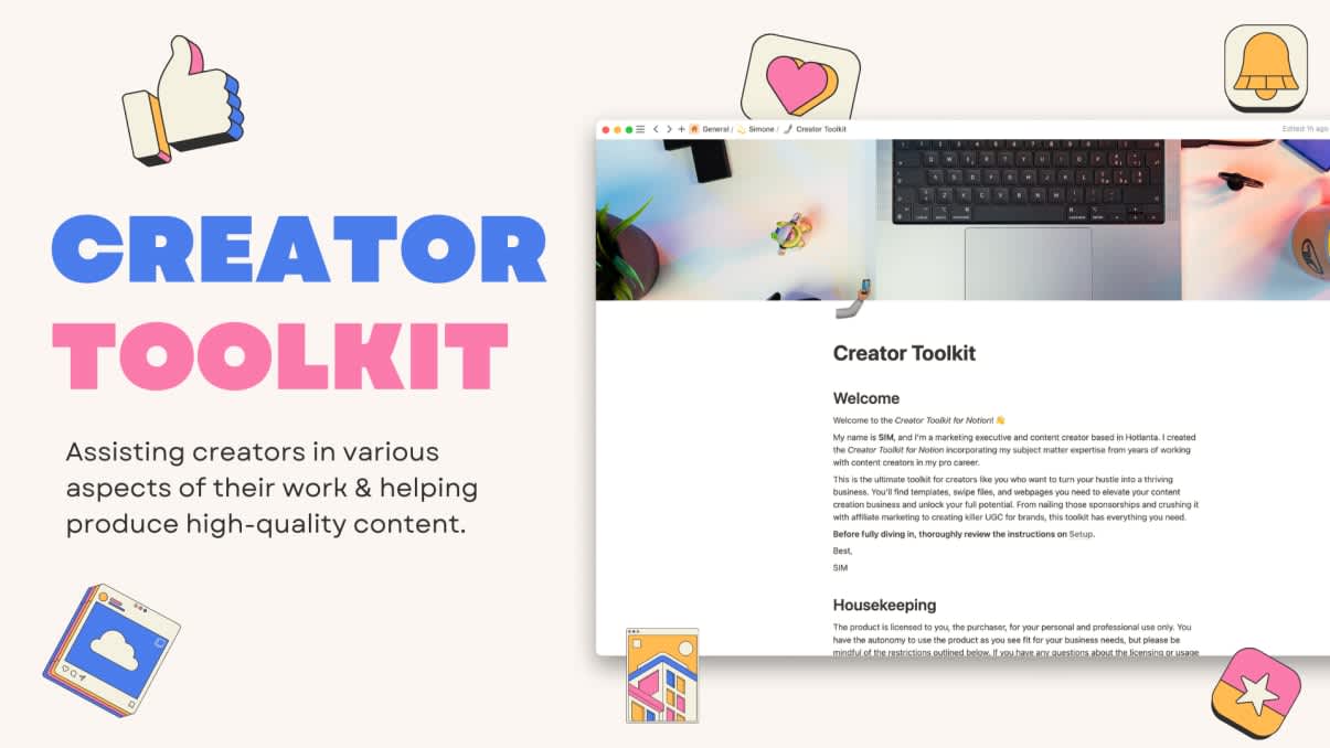 Creator Toolkit | Prototion | Buy Notion Template