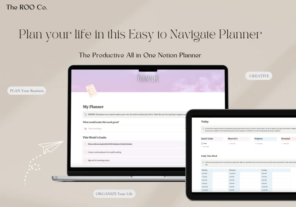 The All-in-one Productivity Planner by The ROO Co