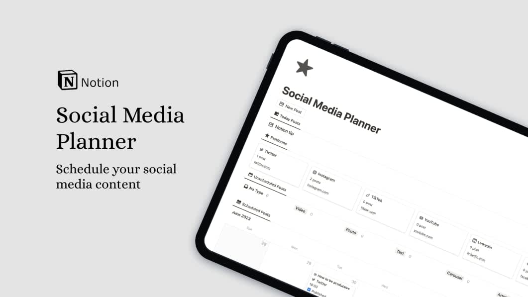 Notion Social Media Planner