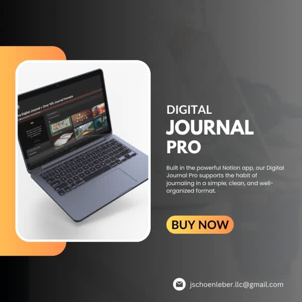 Digital Journal Pro + Over 100 Journal Prompts