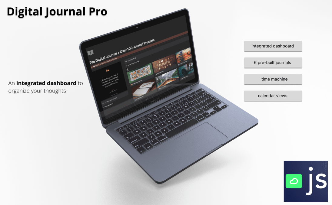 Digital Journal Pro + Over 100 Journal Prompts